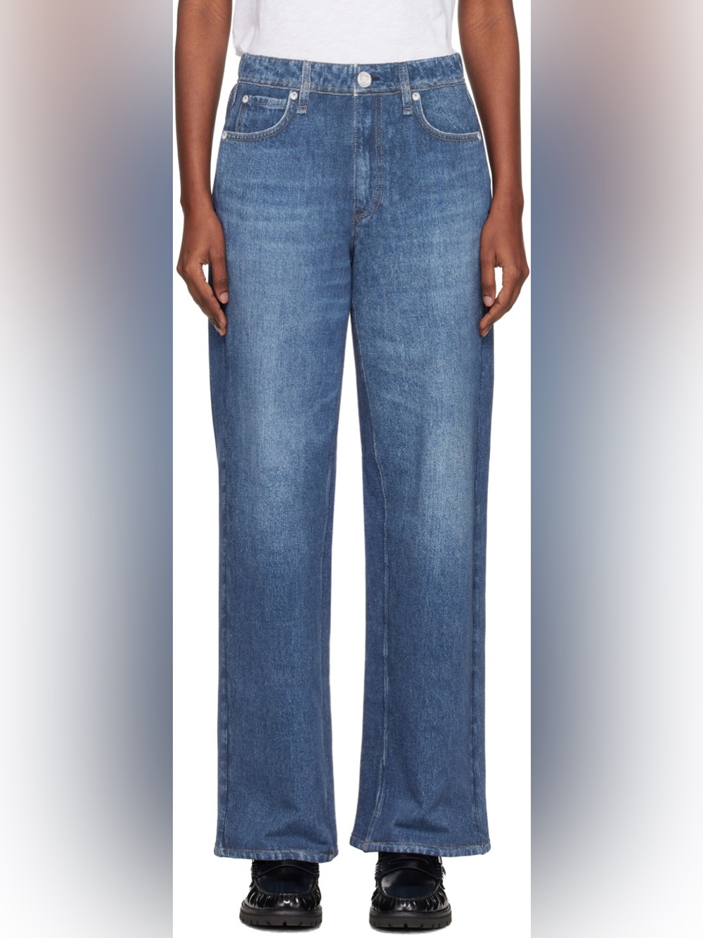 Rag & Bone Miramar Blue Wide Leg Jeans Size 30